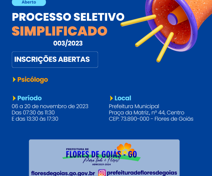 Edital de Seleção Simplificado Nº 003/2023